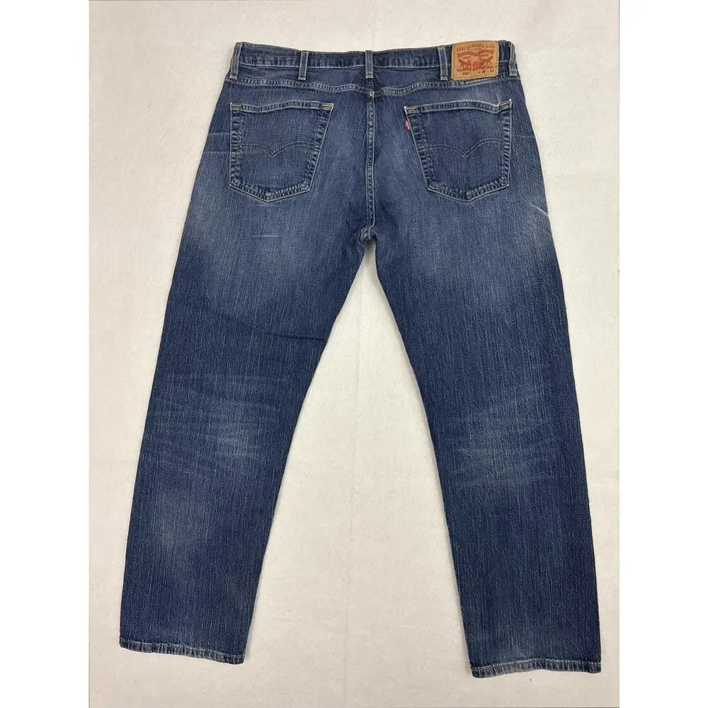Levi’s 505 Regular Fit Jeans Mens 38x30 Blue Straight Leg Denim Stretch